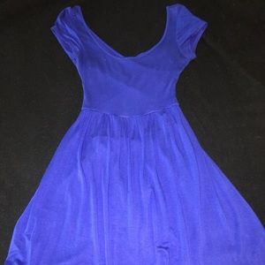 Crossed Back Cobalt Babydoll Dress